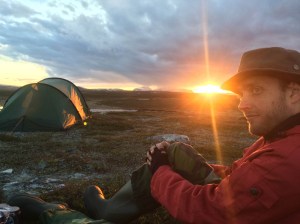 Camping up on Flatruet in Jämtland during the Arctic fox introduction course, June 2016. Photo: Staffan Wallner.