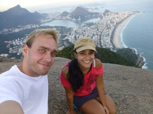 Rio de Janeiro is a spectarular city. In the background is Ipanema beach, which is around the corner to Copacobana.